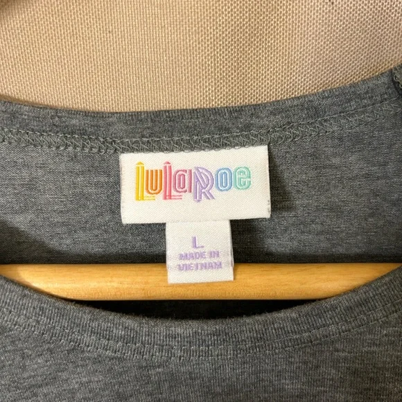 LuLaRoe Large Vampire Gray Baseball Shirt - Picture 3 of 4